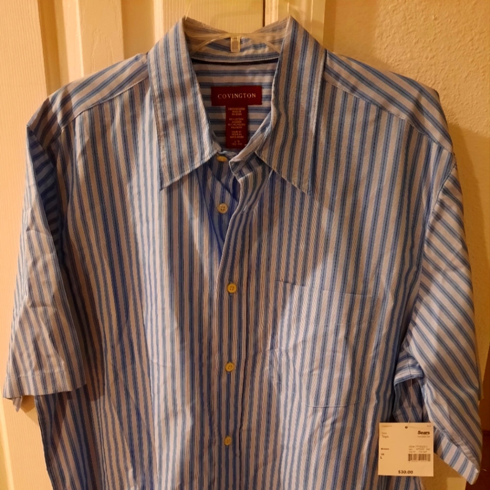 Covington short sleeve dress shirt size Large
